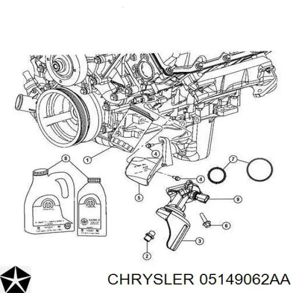 Compre 53013680AD Chrysler Sensor de pressão de óleo