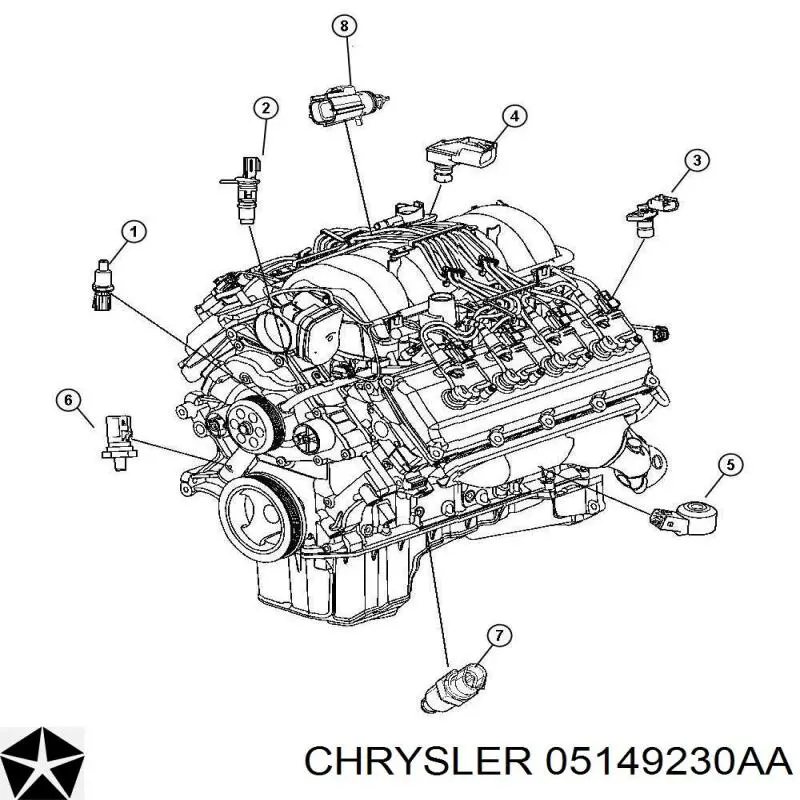 Compre 05149230AA Chrysler Sensor de posição (de revoluções) de cambota