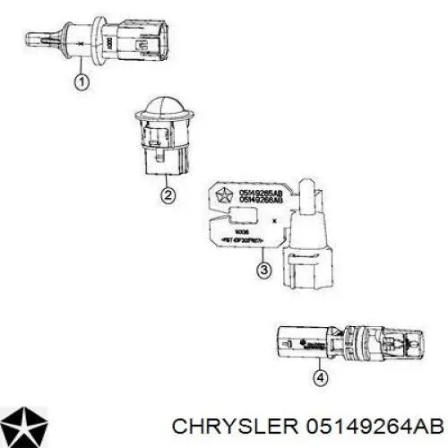 Sensor de temperatura do meio ambiente Chrysler 05149264AB preço, a partir de 11,28 USD