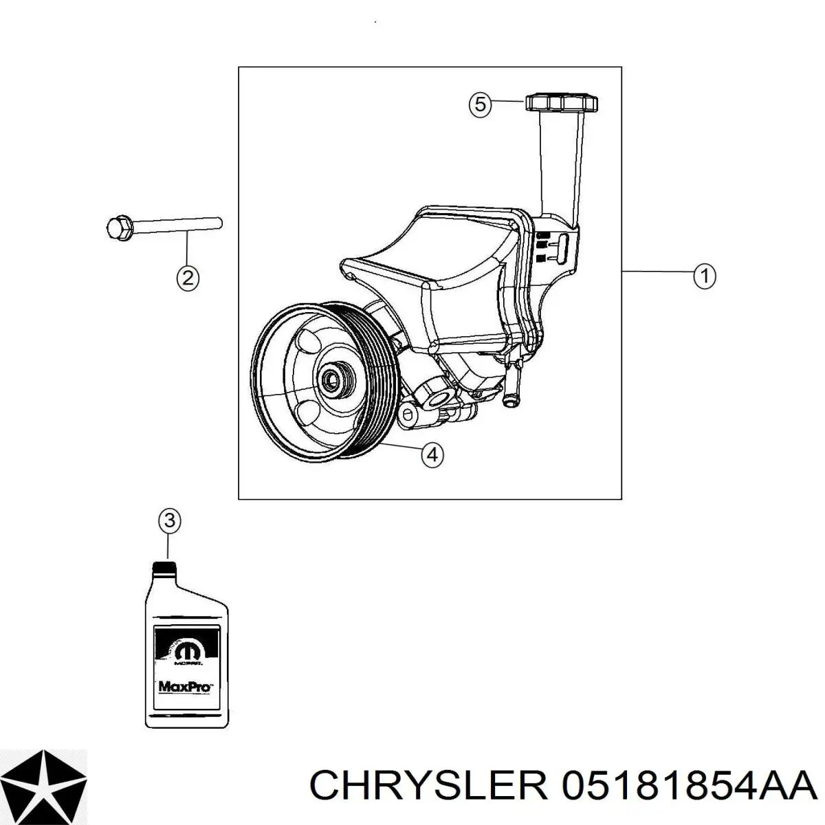 Bomba da Direção hidrâulica assistida Chrysler 05181854AA preço, a partir de 991,56 USD