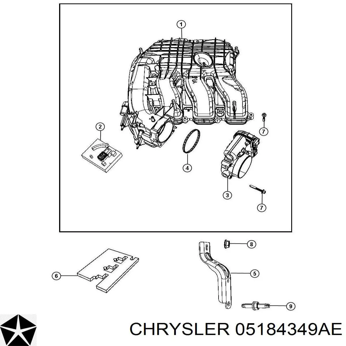 Válvula de borboleta montada Chrysler 05184349AE preço, a partir de 180,37 USD