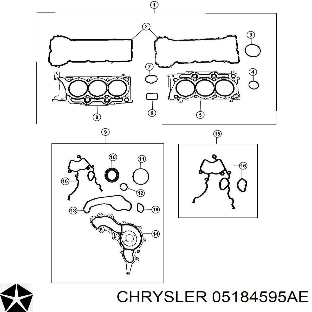Vedante direita de tampa de válvulas de motor Chrysler 05184595AE preço, a partir de 10,89 USD