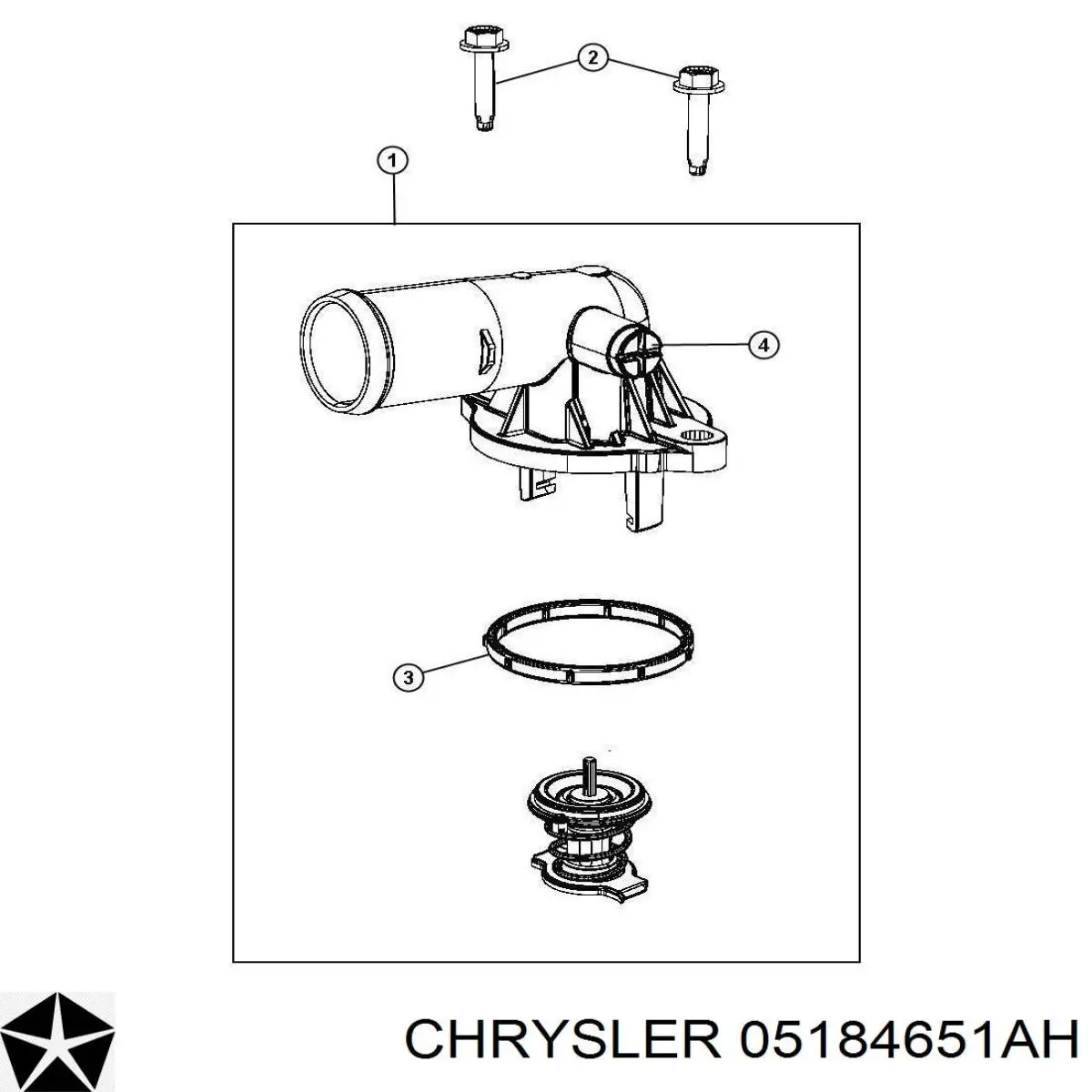 Compre 5184651AF Chrysler Caixa do termostato