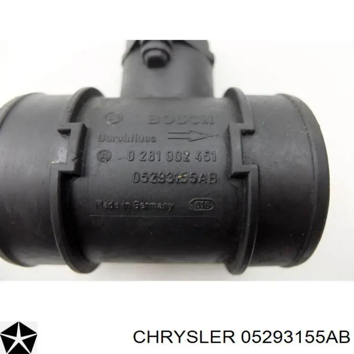 05293155AB Chrysler Sensor de fluxo (consumo) de ar, medidor de consumo M.A.F. - (Mass Airflow)