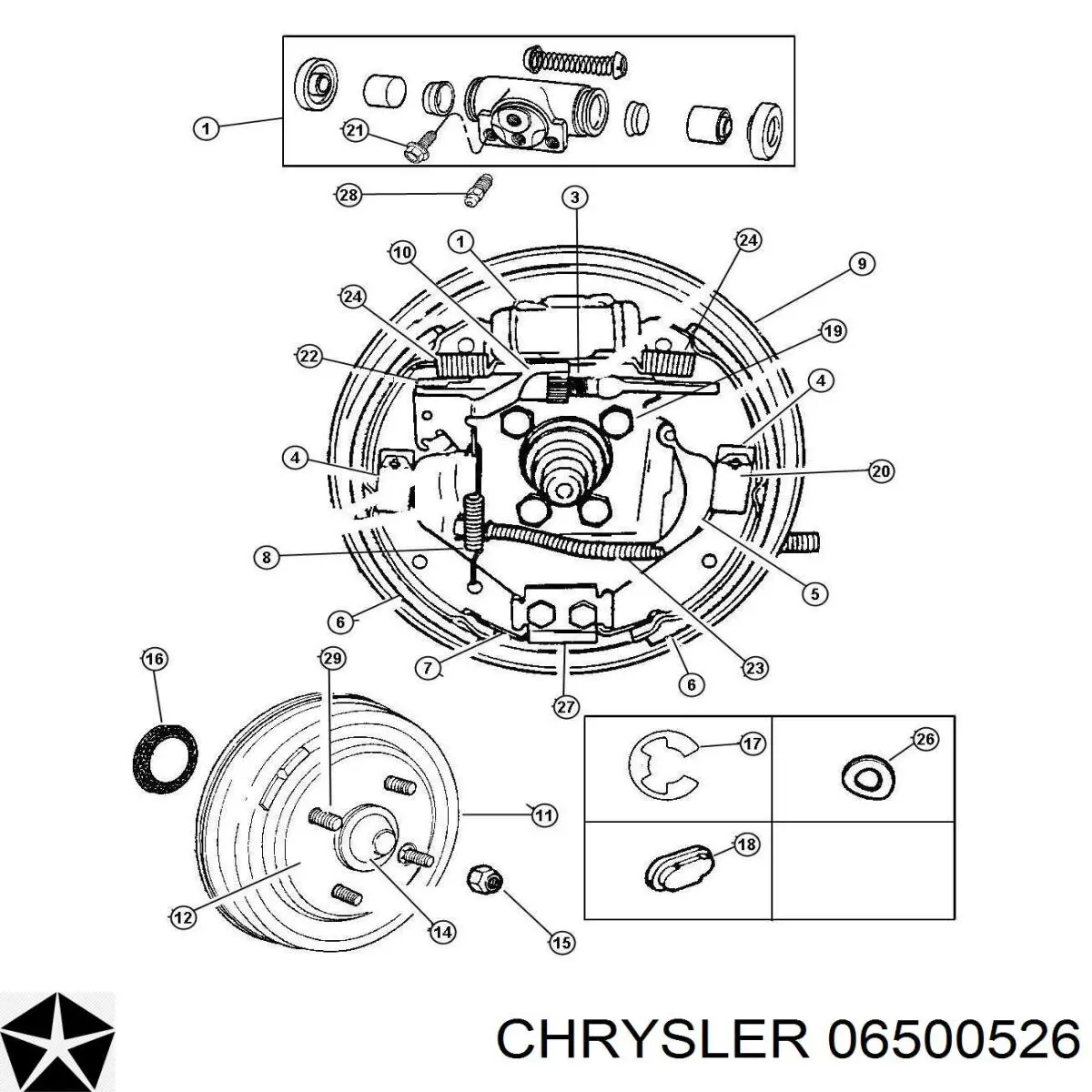 Compre 06500526 Chrysler Porca de roda