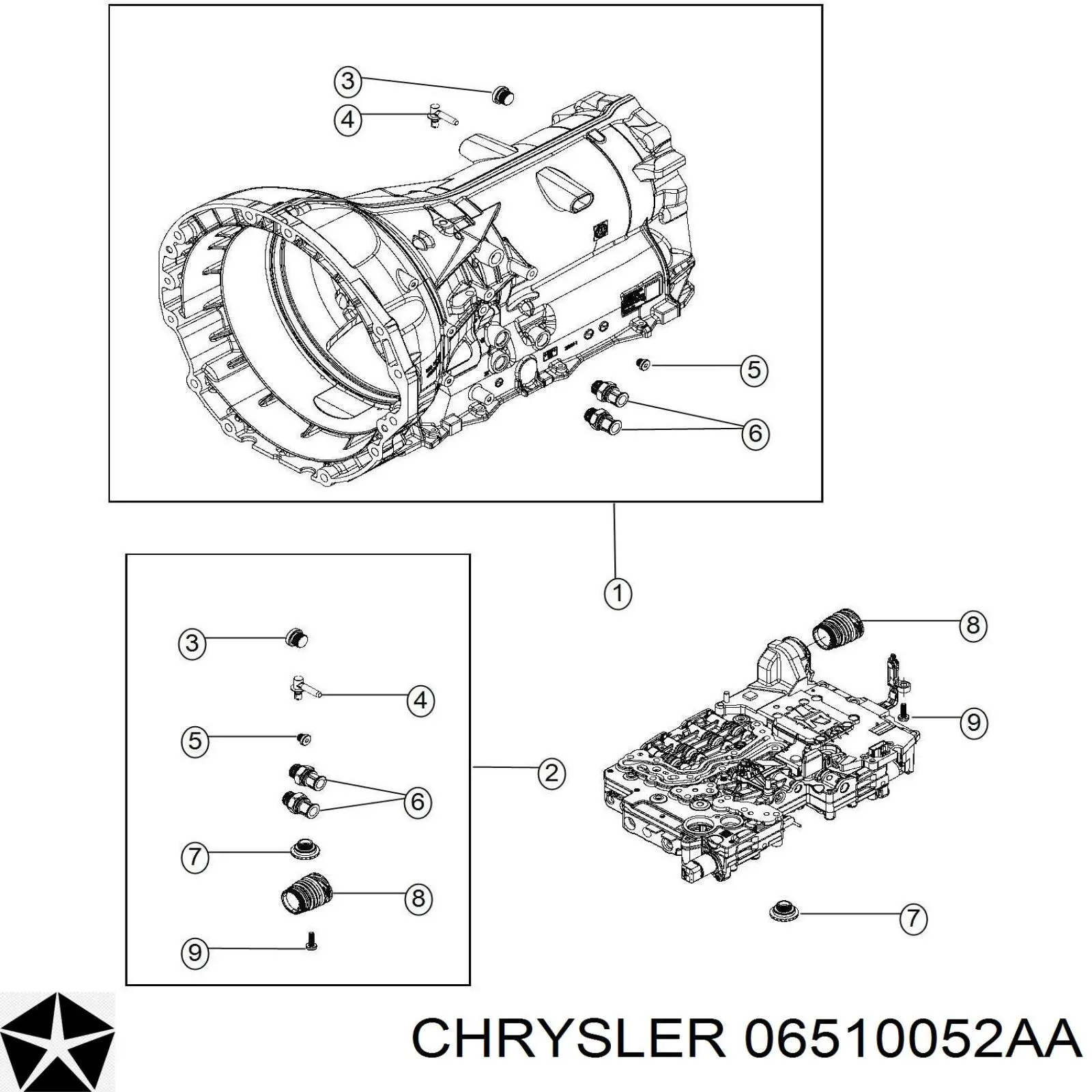 Compre 68233701AB Chrysler Cárter da Caixa Automática de Mudança