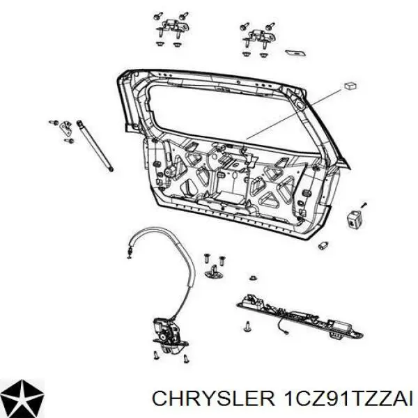 1CZ91TZZAI Chrysler Porta traseira (3ª/5ª porta-malas (tampa de alcapão)