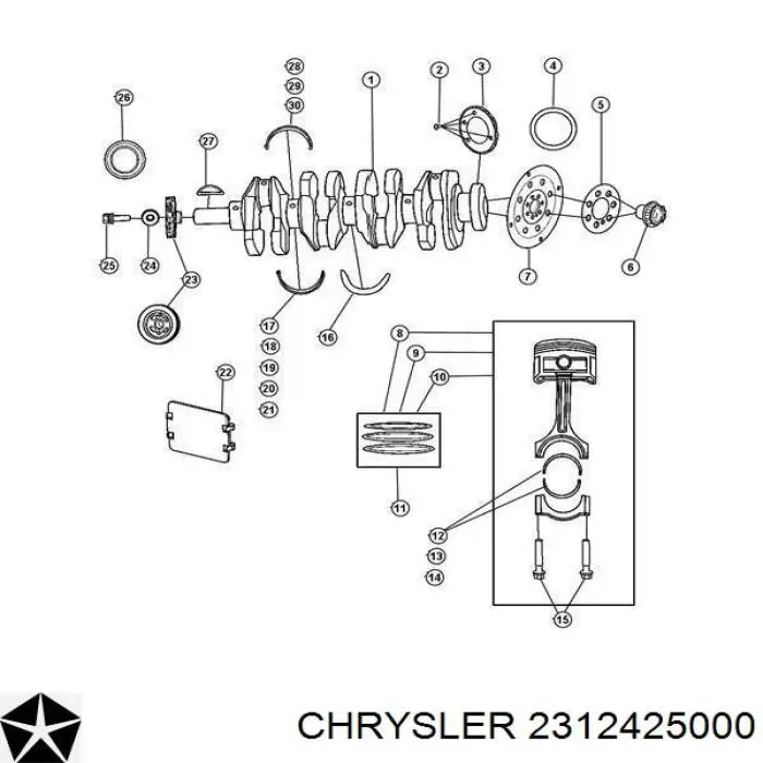 2312425000 Chrysler Polia de cambota