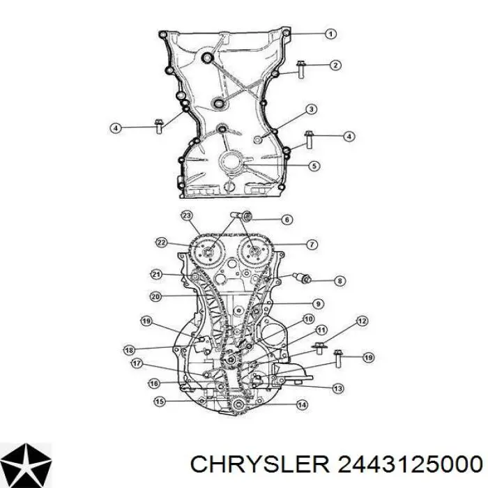 Compre K2443125000 Chrysler Amortecedor de cadeia do mecanismo de distribuição de gás