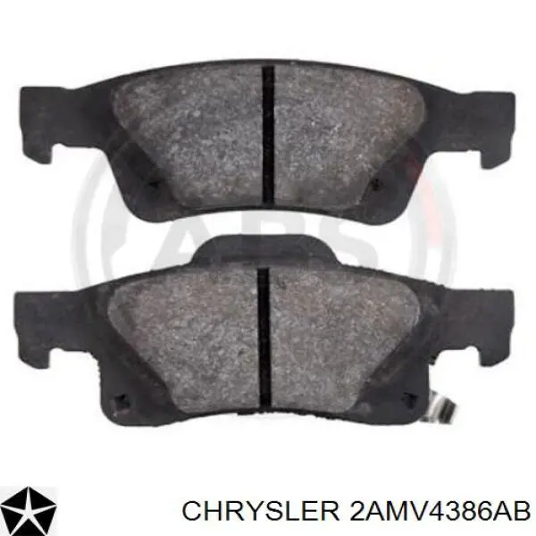 2AMV4386AB Chrysler Sapatas do freio traseiras de disco