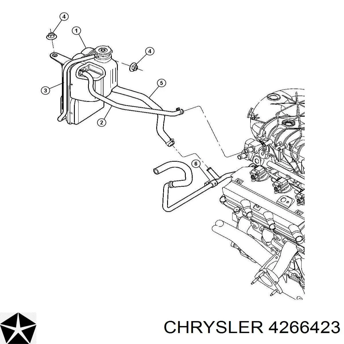 Compre 4266423 Chrysler Reforçador dos freios a vácuo