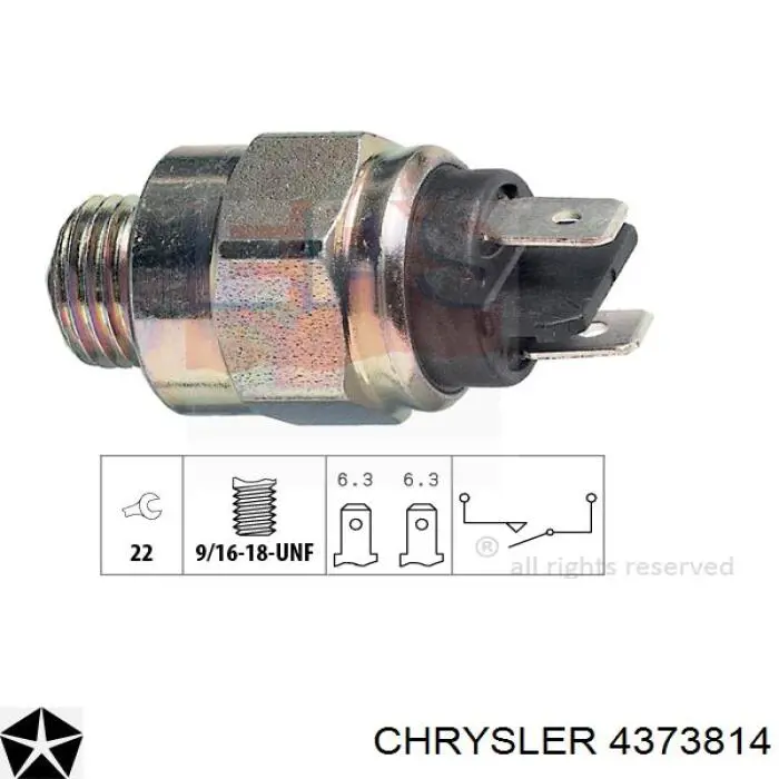 Compre 4373814 Chrysler Sensor de ativação das luzes de marcha à ré