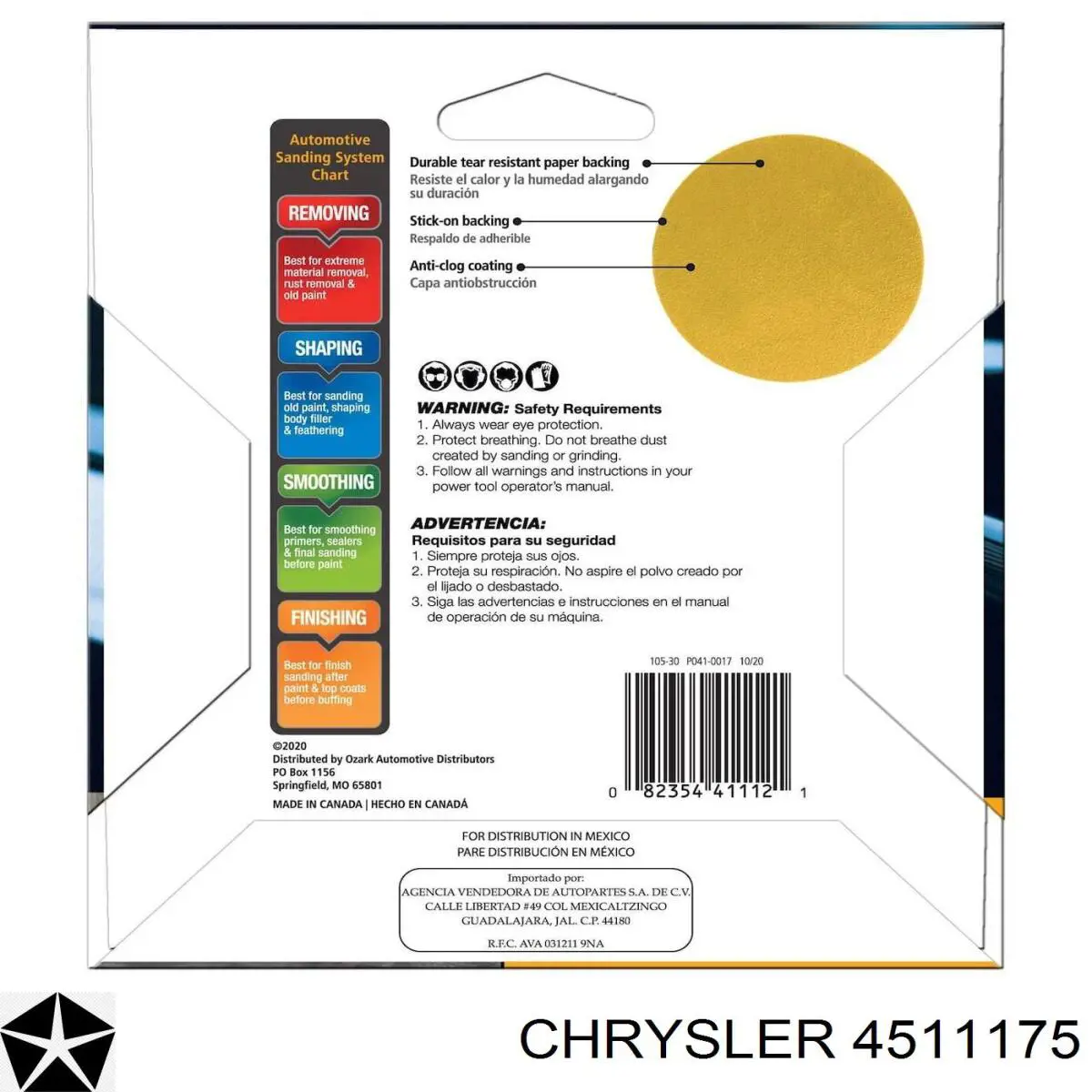 Disco de embraiagem Chrysler 4511175 preço, a partir de  