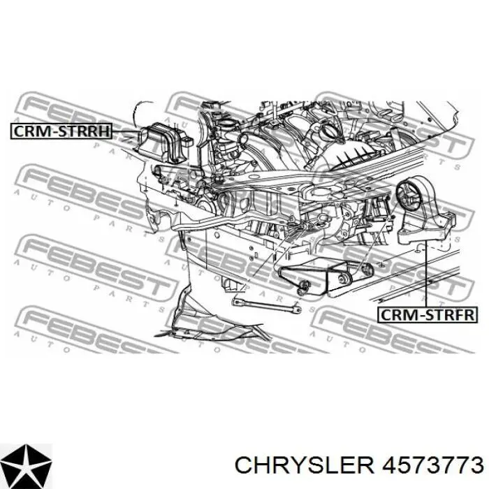 Coxim (suporte) direito de motor Chrysler 4573773 preço, a partir de 116,50 USD