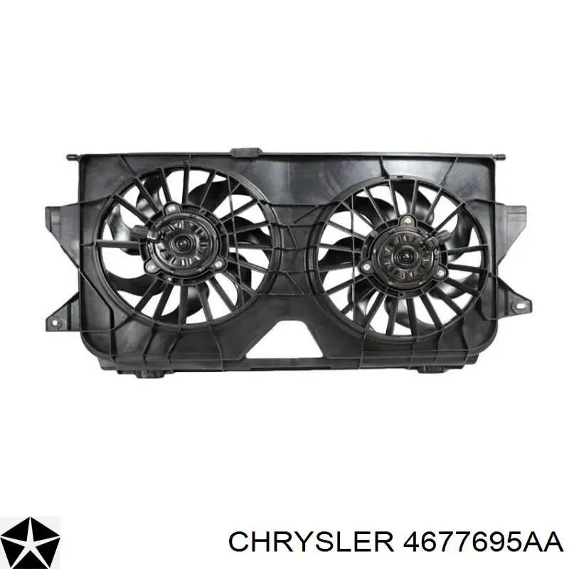 Ventilador elétrico de esfriamento montado (motor + roda de aletas) Chrysler Voyager GRAND 