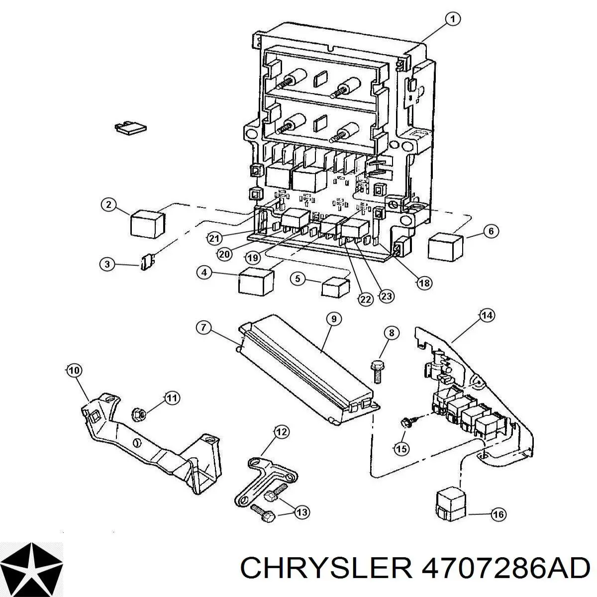 4707286AD Chrysler Relê de ventilador