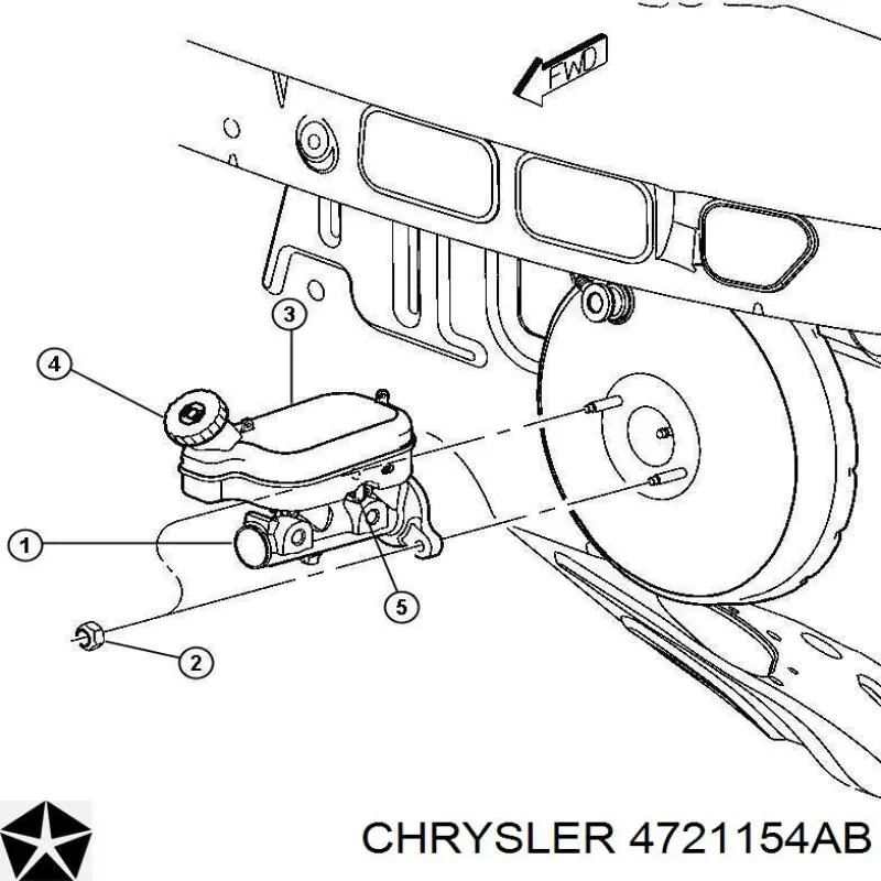 Cilindro mestre do freio Chrysler 04721154AB preço, a partir de 58,95 USD