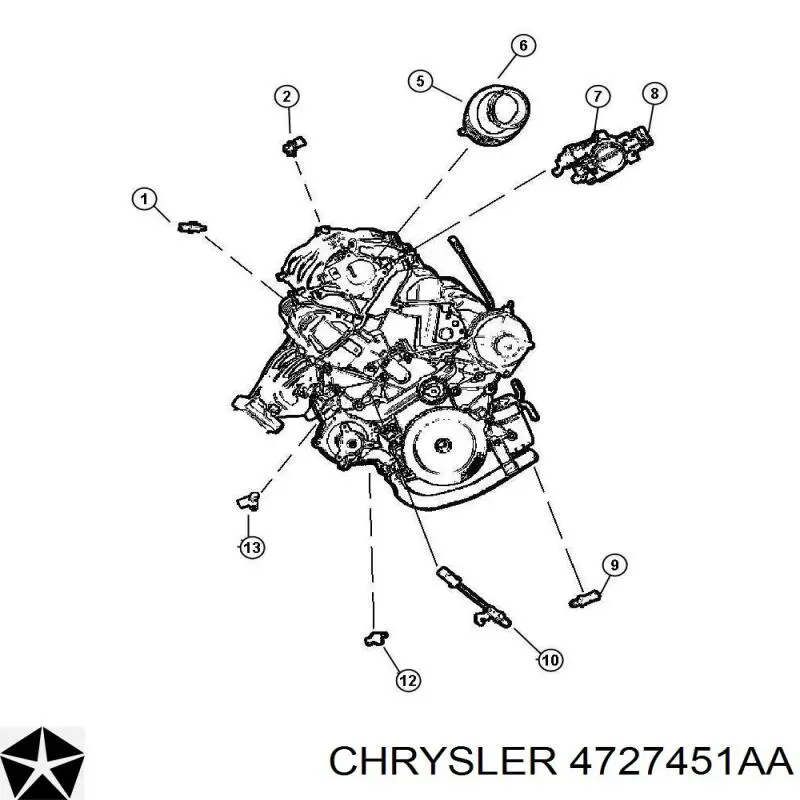 Sensor de posição (de revoluções) de cambota Chrysler 4727451AA preço, a partir de 25,01 USD