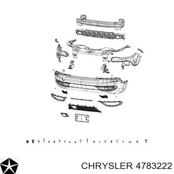 4783222 Chrysler Pára-choque (grade de proteção) da capota
