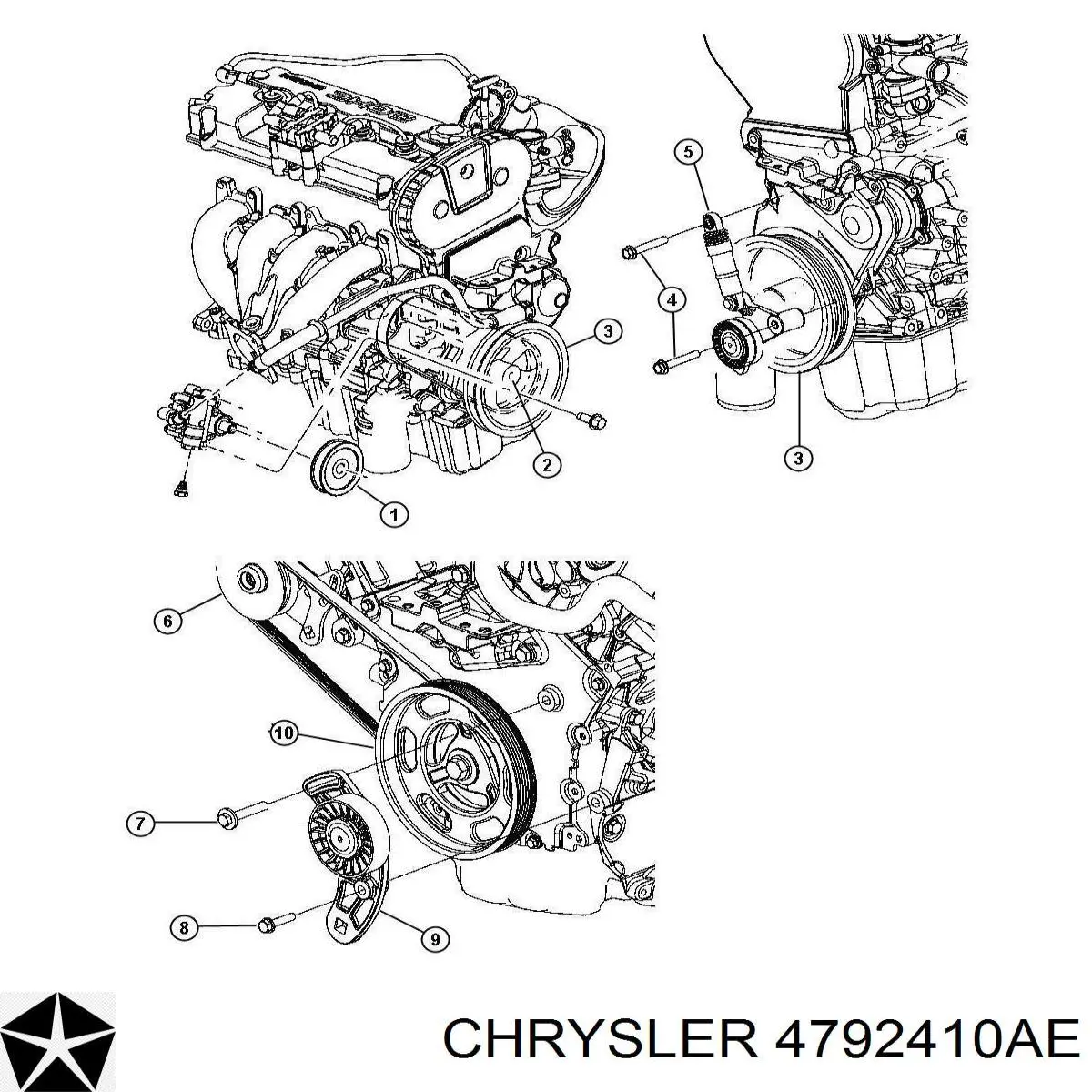Reguladora de tensão da correia de transmissão Chrysler 4792410AE preço, a partir de 9,07 USD