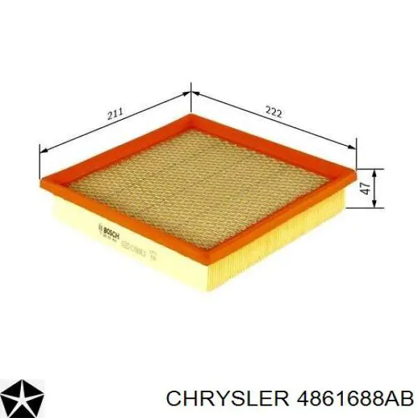 Compre 4861688AB Chrysler Filtro de ar