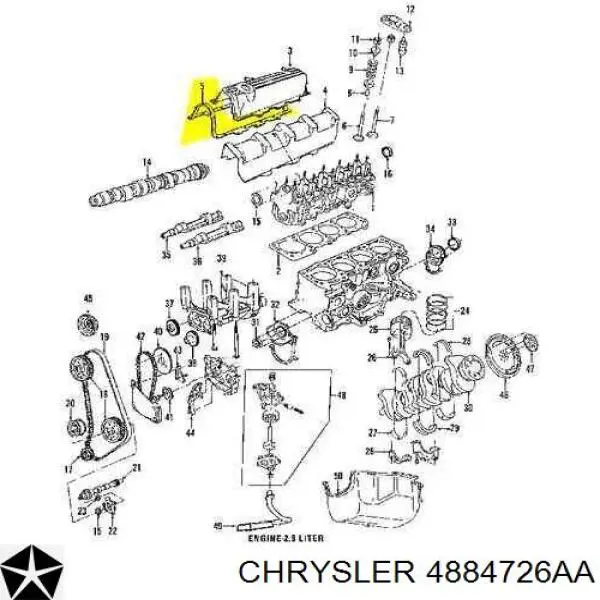4884726AA Chrysler Peça inserida de válvula