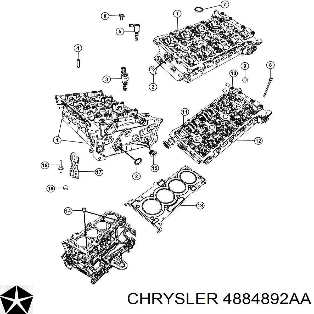  Chrysler 4884892AA preço, a partir de  