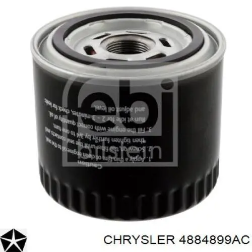 Filtro de óleo Chrysler 4884899AC preço, a partir de 9,46 USD