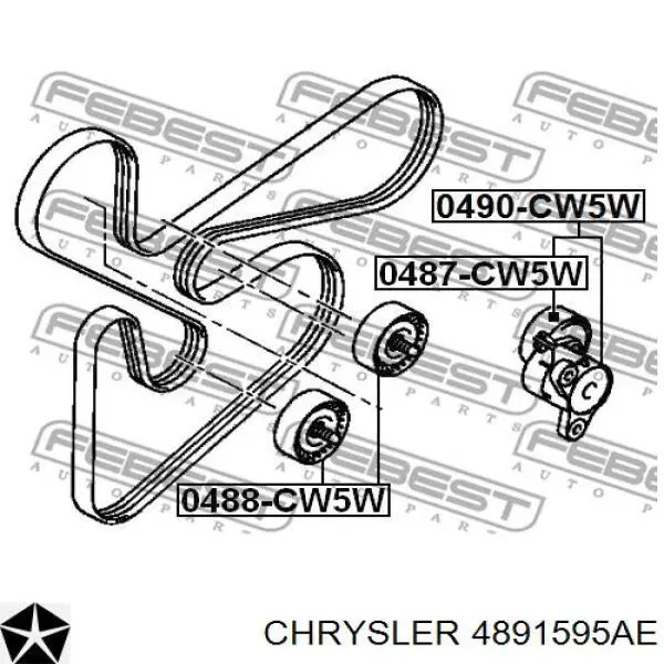 Reguladora de tensão da correia de transmissão Chrysler 4891595AE preço, a partir de 75,43 USD