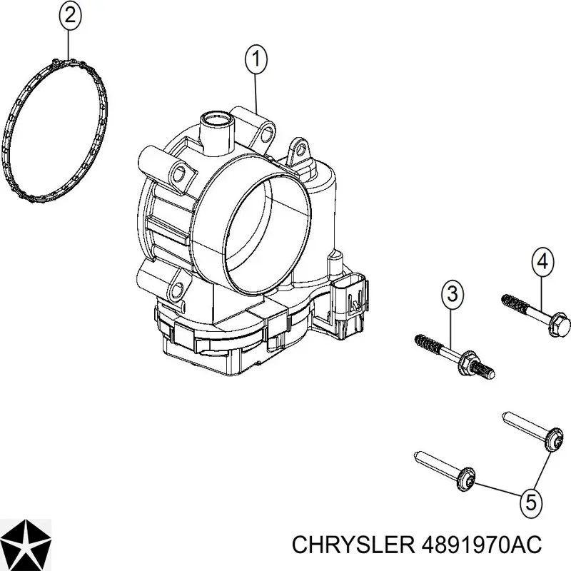 Válvula de borboleta montada Chrysler 4891970AC preço, a partir de 222,10 USD