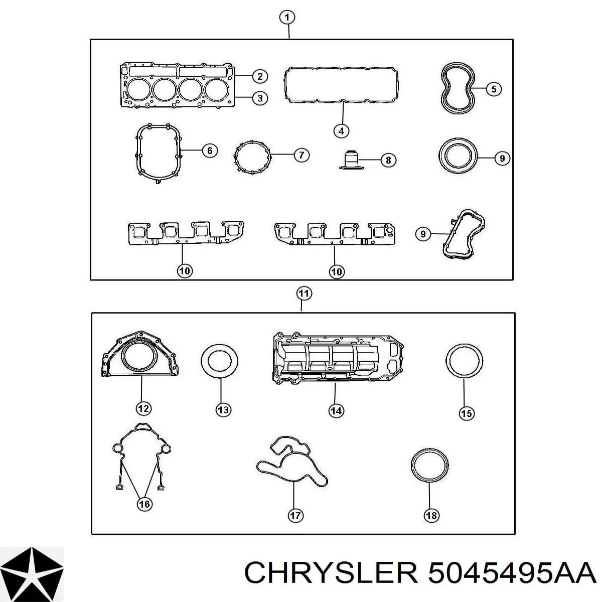 Vedante esquerdo de tubo coletor de escape Chrysler 5045495AA preço, a partir de 17,61 USD