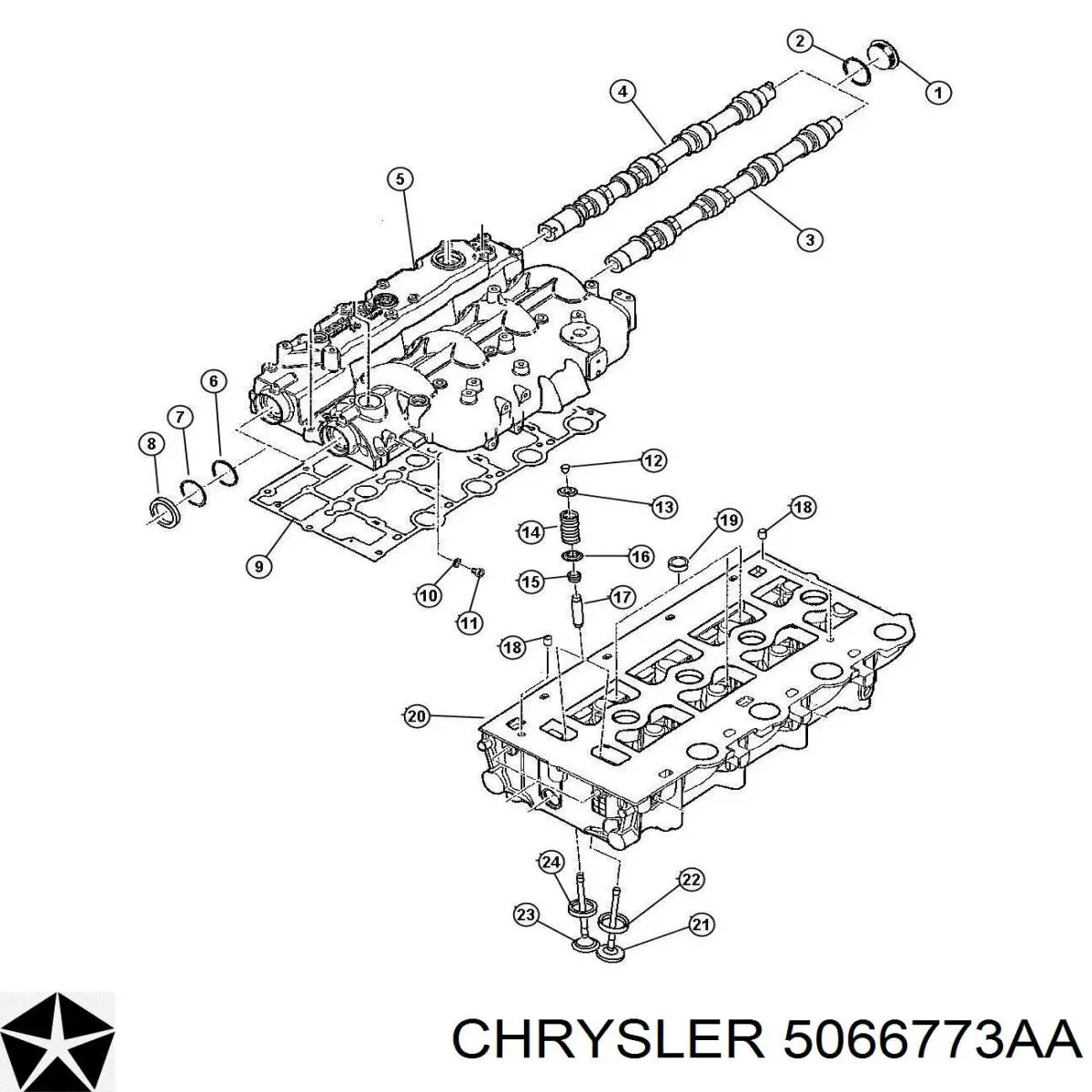 Guia de válvula Chrysler 5066773AA preço, a partir de 8,62 USD
