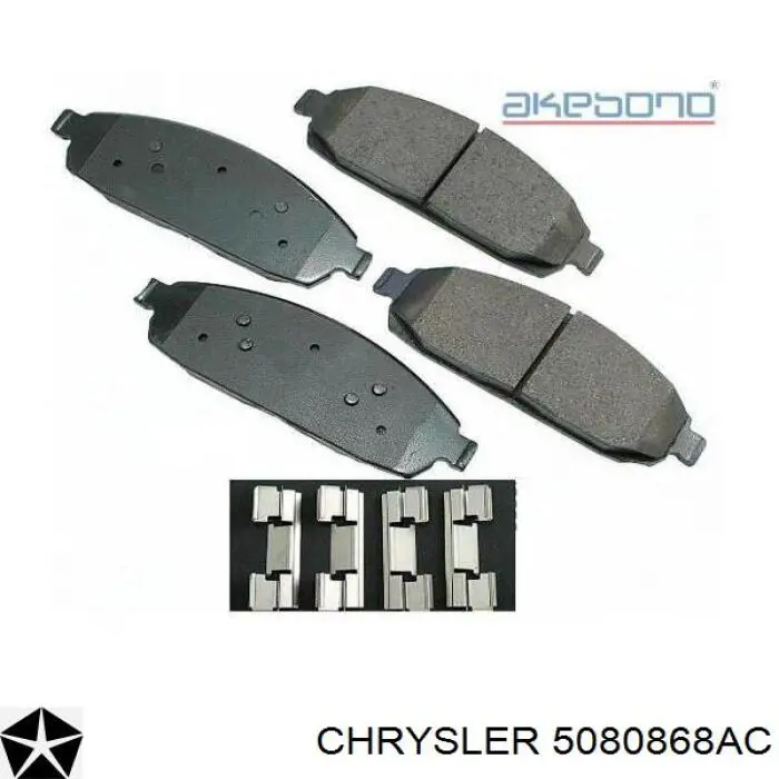 Compre 5080868AC Chrysler Sapatas do freio dianteiras de disco