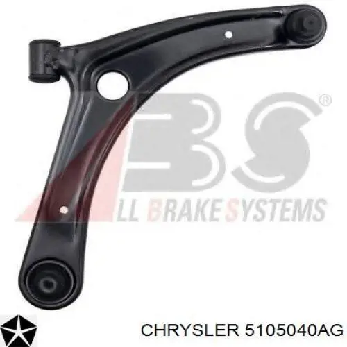 Braço oscilante inferior direito de suspensão dianteira Chrysler 5105040AG preço, a partir de 48,45 USD