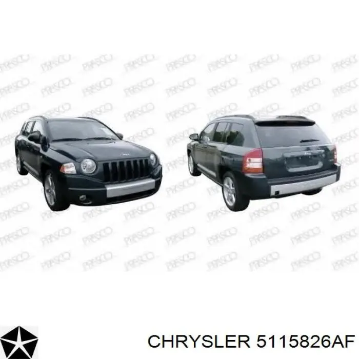 Maçaneta externa direita da porta traseira Chrysler 5115826AF preço, a partir de 54,99 USD