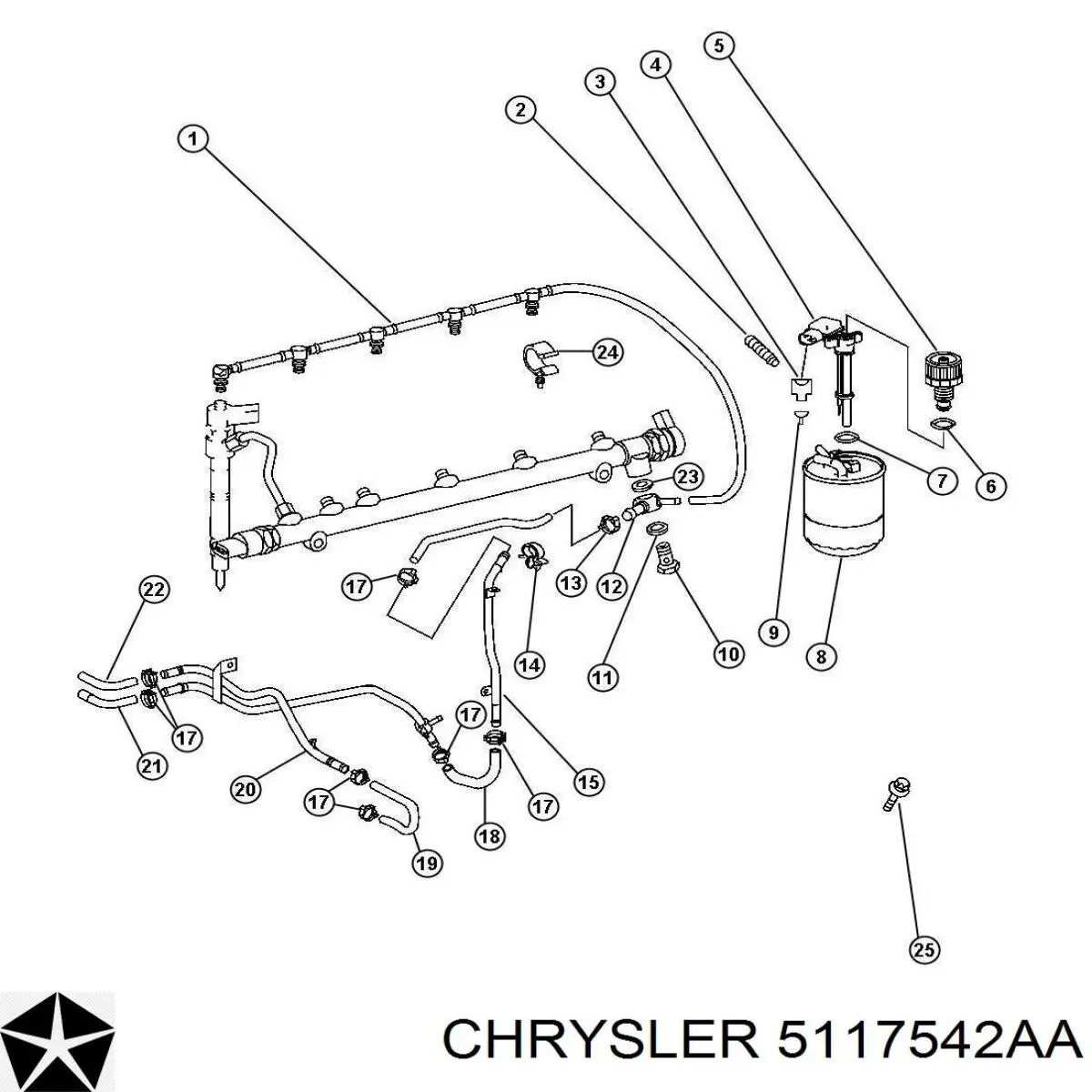 Sensor do nível da água de filtro de combustível Chrysler 05117542AA preço, a partir de 82,66 USD