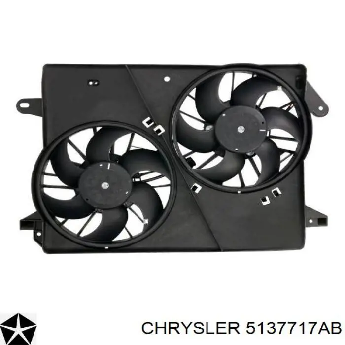 Ventilador elétrico de esfriamento montado (motor + roda de aletas) para Chrysler 300 C 