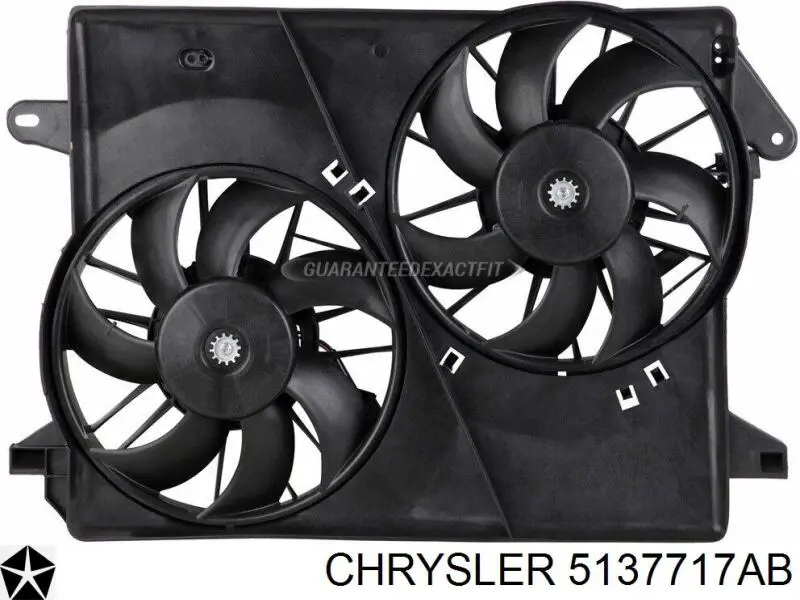 Ventilador elétrico de esfriamento montado (motor + roda de aletas) Chrysler 300 C 