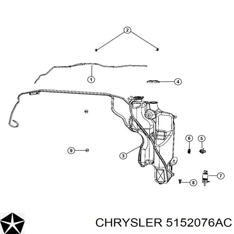 Bomba de motor de fluido para lavador de vidro dianteiro Chrysler 5152076AC preço, a partir de 23,66 USD