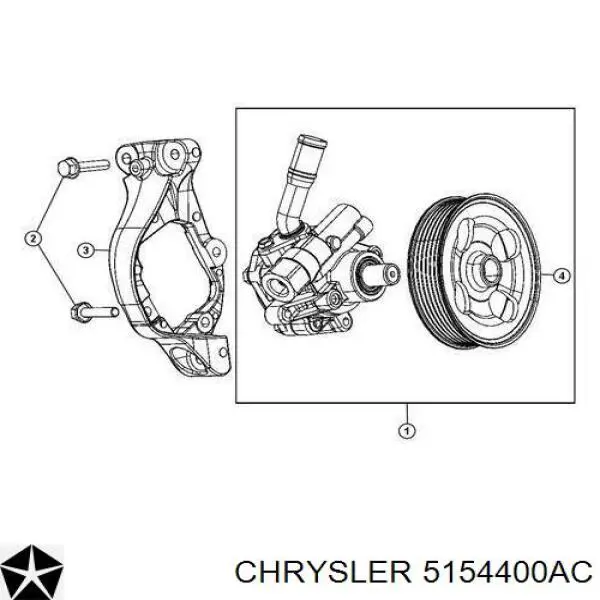 Compre 5154400AC Chrysler Bomba da Direção hidrâulica assistida