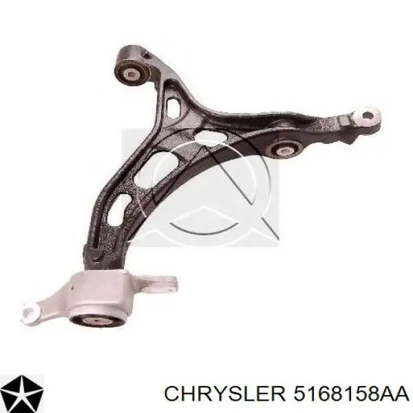 5168158AA Chrysler Braço oscilante inferior direito de suspensão dianteira