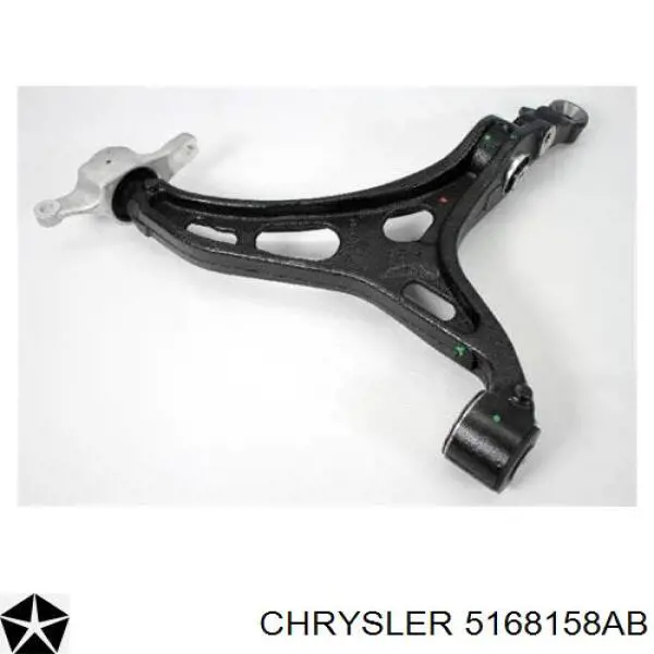 5168158AB Chrysler Braço oscilante inferior direito de suspensão dianteira