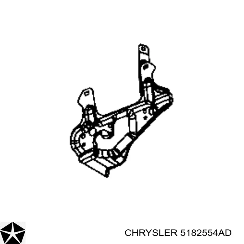 5182554AD Chrysler Guarda-barras direito do pára-lama dianteiro