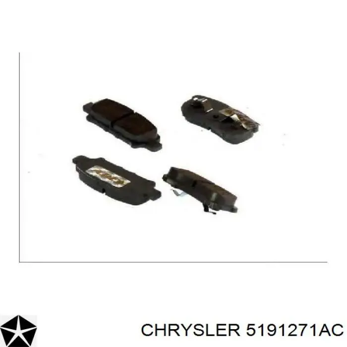 5191271AC Chrysler Sapatas do freio traseiras de disco
