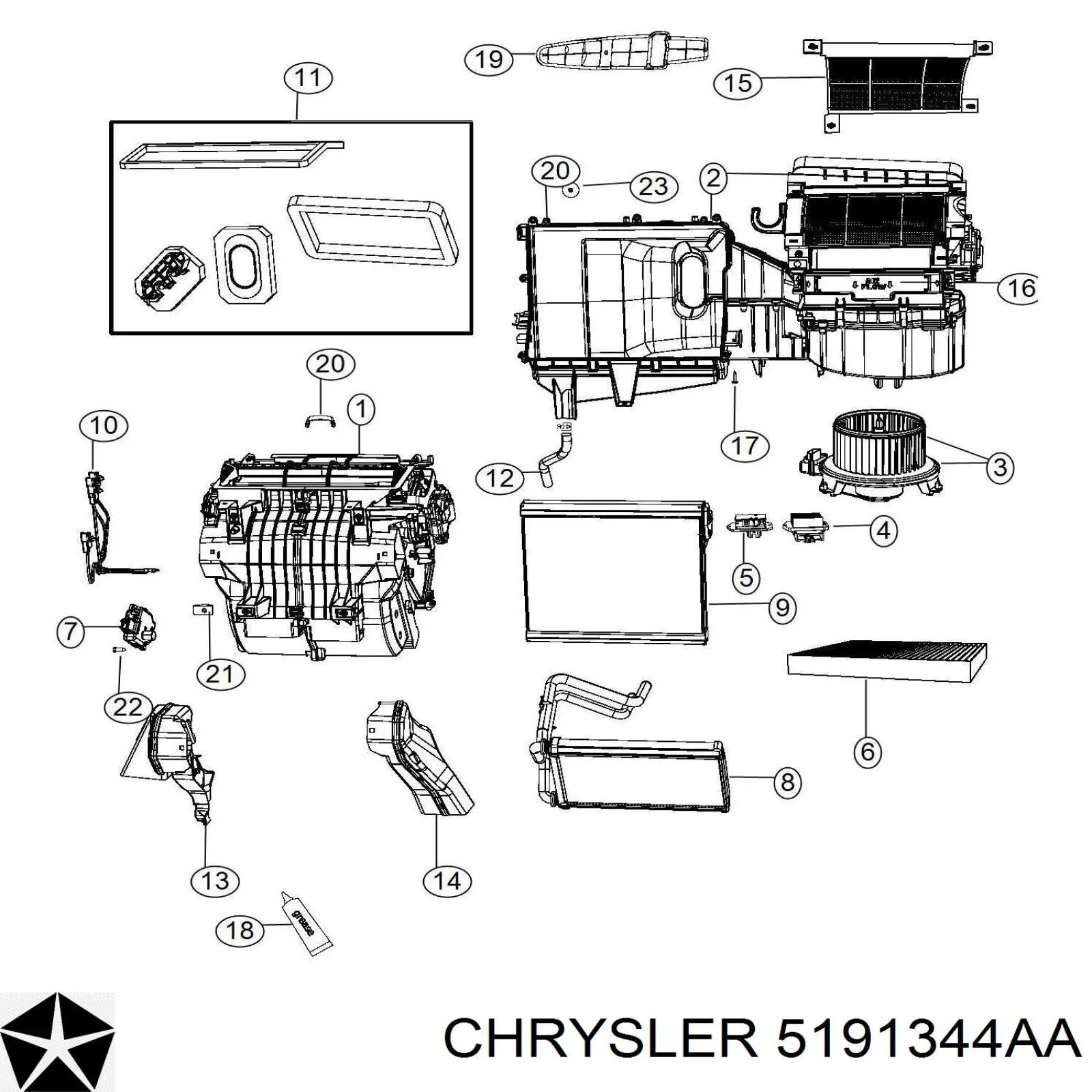  Chrysler 5191344AA preço, a partir de 54,74 USD