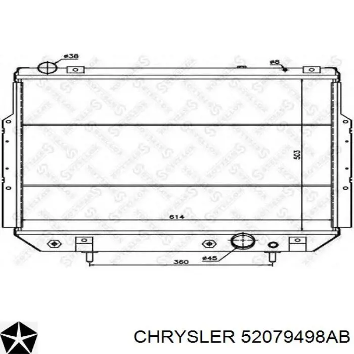 Compre 52079498AB Chrysler Radiador de esfriamento de motor