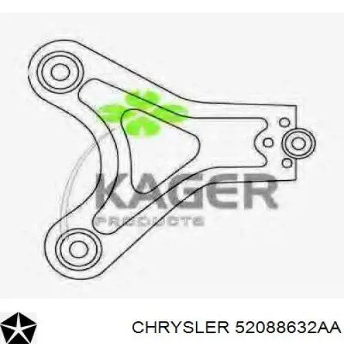 Compre 52088632AA Chrysler Braço oscilante superior esquerdo/direito de suspensão dianteira