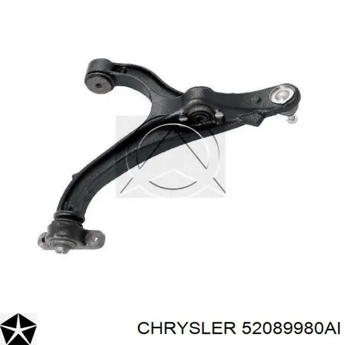 52089980AI Chrysler Braço oscilante inferior direito de suspensão dianteira