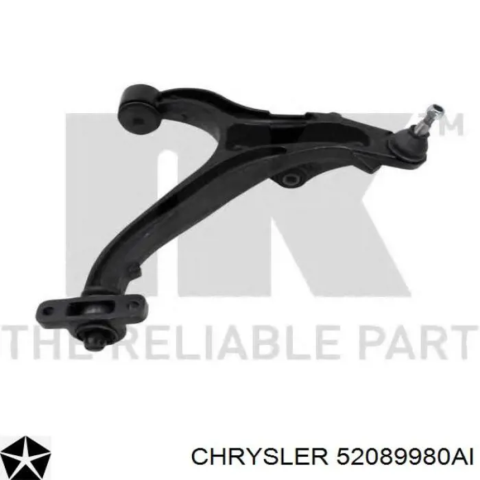 Braço oscilante inferior direito de suspensão dianteira Chrysler 52089980AI preço, a partir de 155,24 USD