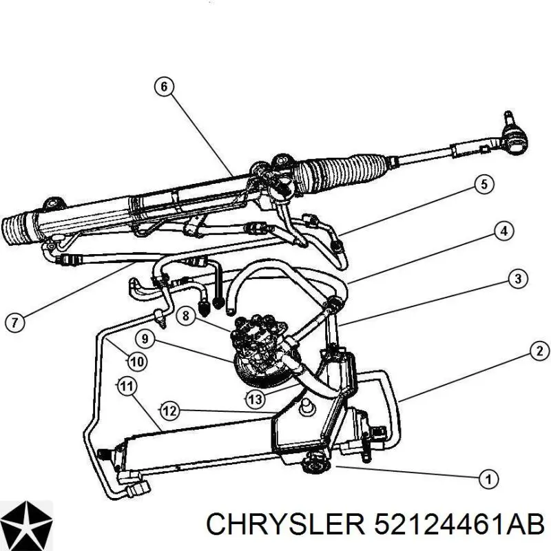 Compre 52124461AB Chrysler Bomba da Direção hidrâulica assistida